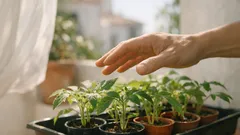 Το απλό «χάιδεμα» που κάνει τα σπορόφυτα πιο γερά και σταματά το ξεμάκρεμα μέσα στο σπίτι